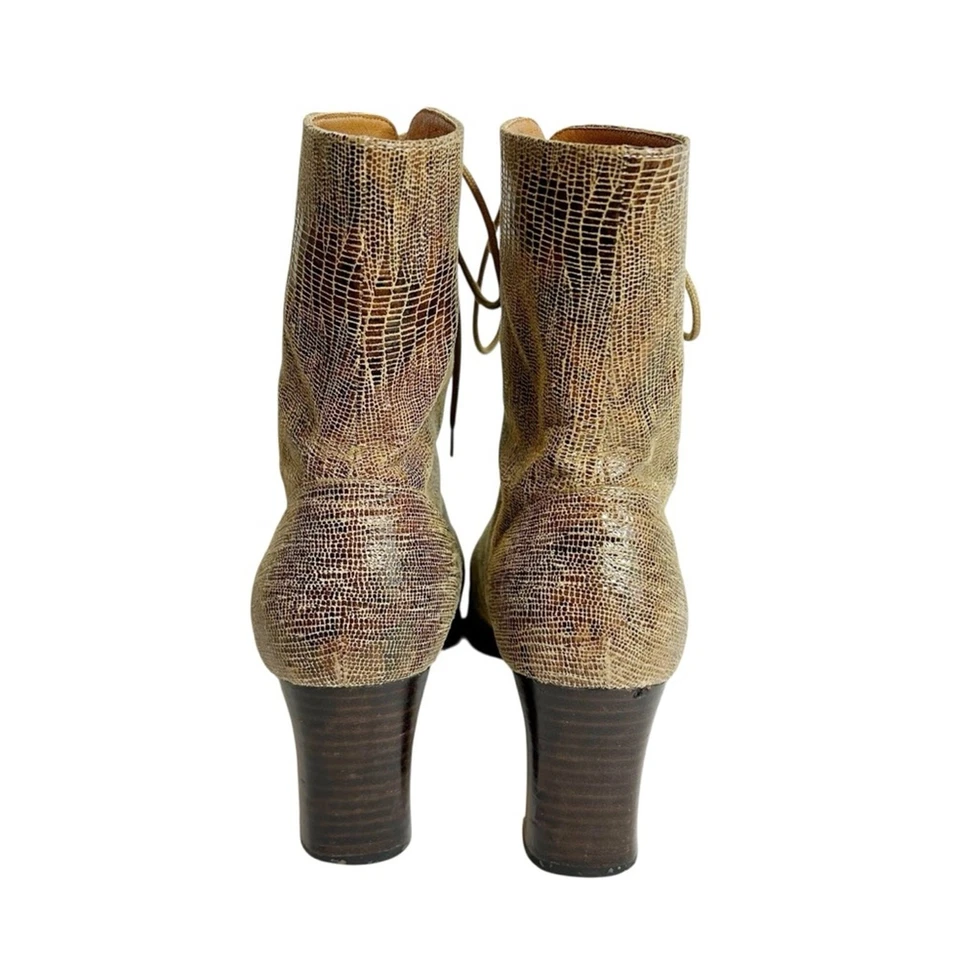 BEACON REFLECTIONS Croc Granny 系带皮靴 — 第 3/4 张图片