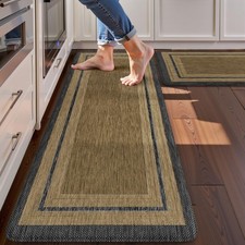 KIMODE Anti-Fatigue Kitchen Mat Set 17"x47" 17"x29" Non-Slip Cushioned Floor Mat