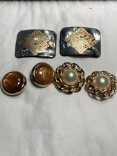 Vintage lucite Clip On Earrings And Shoe Clips Shoe Clips Made In France 