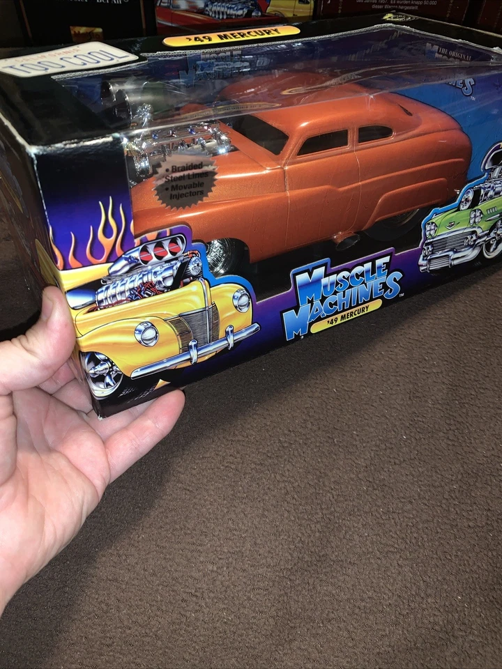 Vintage 2002 Muscle Machines Rare Orange '49 Mercury 1:18 Die-Cast Car READ - Image 3 of 4