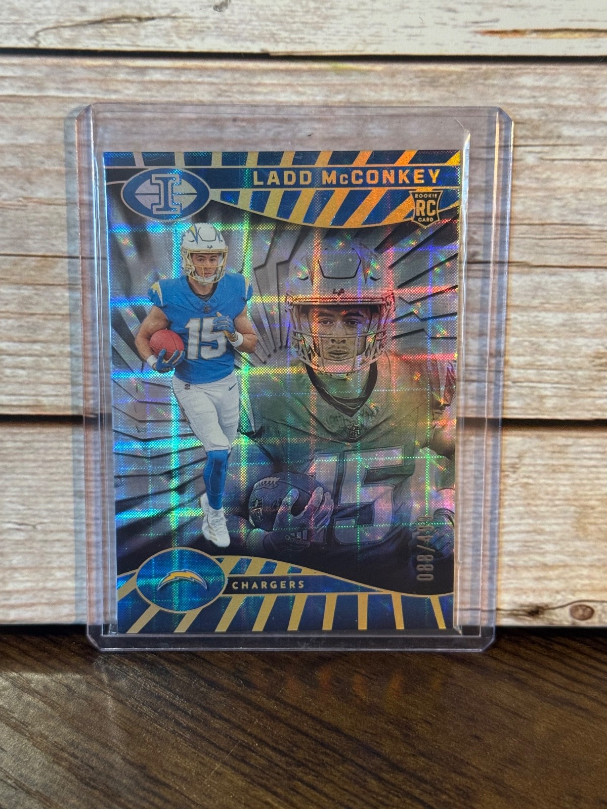 2024 Panini Illusions - Ladd McConkey #51 Trophy Collection Mirrored /499 (RC)