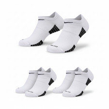 Nike Everyday Lightweight No-Show Socks 3-Pack White/Black Medium