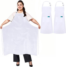 2 Pack Plus Size Chef Apron, Large Adjustable Aprons with Pockets for Men Wom...