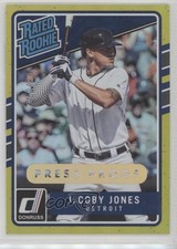 2017 Chronicles Donruss Rated Rookies Press Proof Gold 52/99 JaCoby Jones 1q2
