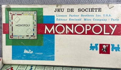 Monopoly Vintage Miro Paris Ancien Jeu De Société Français Complet - Photo 1/4