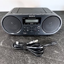 Sony ZS-RS60BT Bluetooth Boombox CD-AM/FM Radio, W/Cord, TESTED/ CLEANED -WORKS 