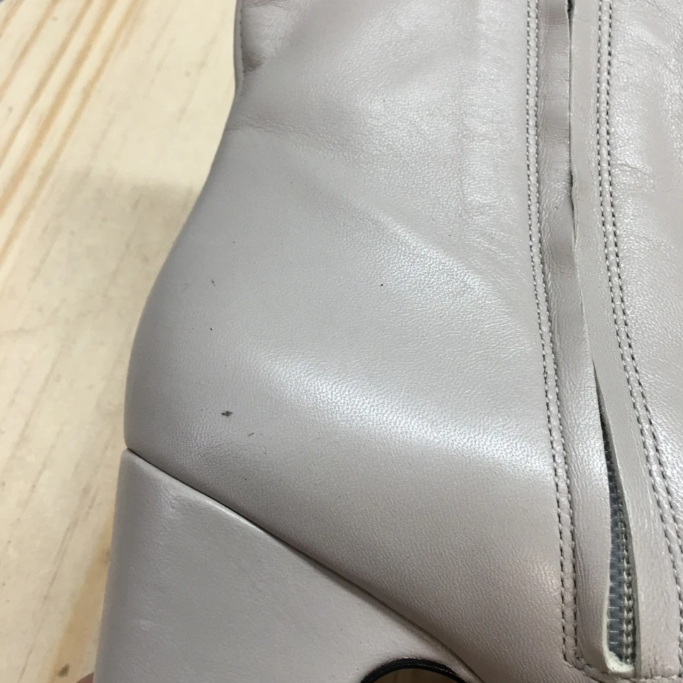 Franco Sarto Botines Mujer 8M Gris Valeria Plataforma Tacones Bloque Cremallera Cuero Foto 3 de 4