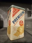Antique Nabisco Premium Saltine Cracker Tin Vintage Metal Advertising Container