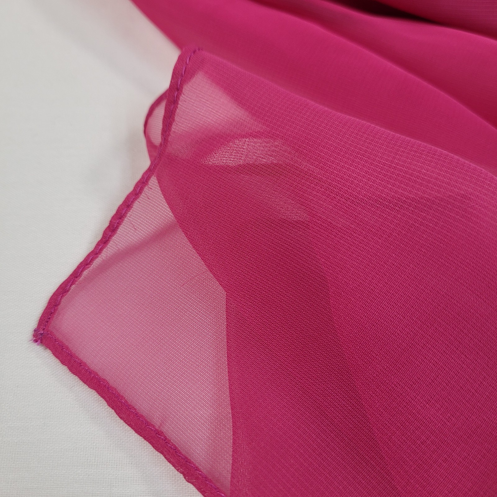 Women's Scarf Hot Pink Solid Rectangular Lightwei… - image 5