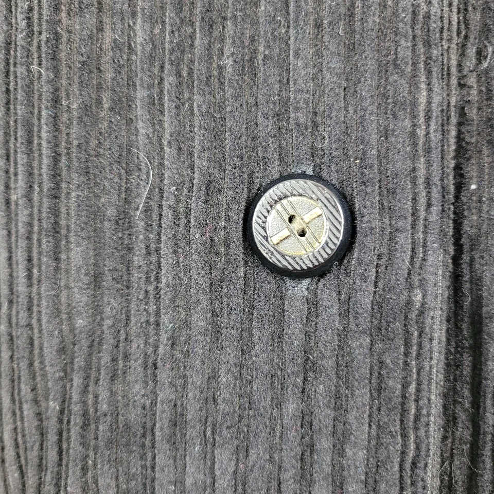 Chaqueta de Pana Vintage Plus 18/20 2X Abrigo Cabaña Tareas de Granero Ancho Ballena Negro Foto 4 de 4