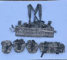 USGI MOLLE II ASSAULT PANEL W HARNESS ACU  TAP CHEST RIG  PLUS EXTRAS!!!