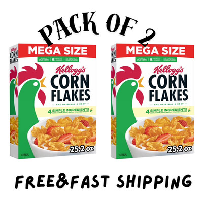 Kellogg s Corn Flakes Original Cereal Mega Size 25.2 Oz Pack of 2