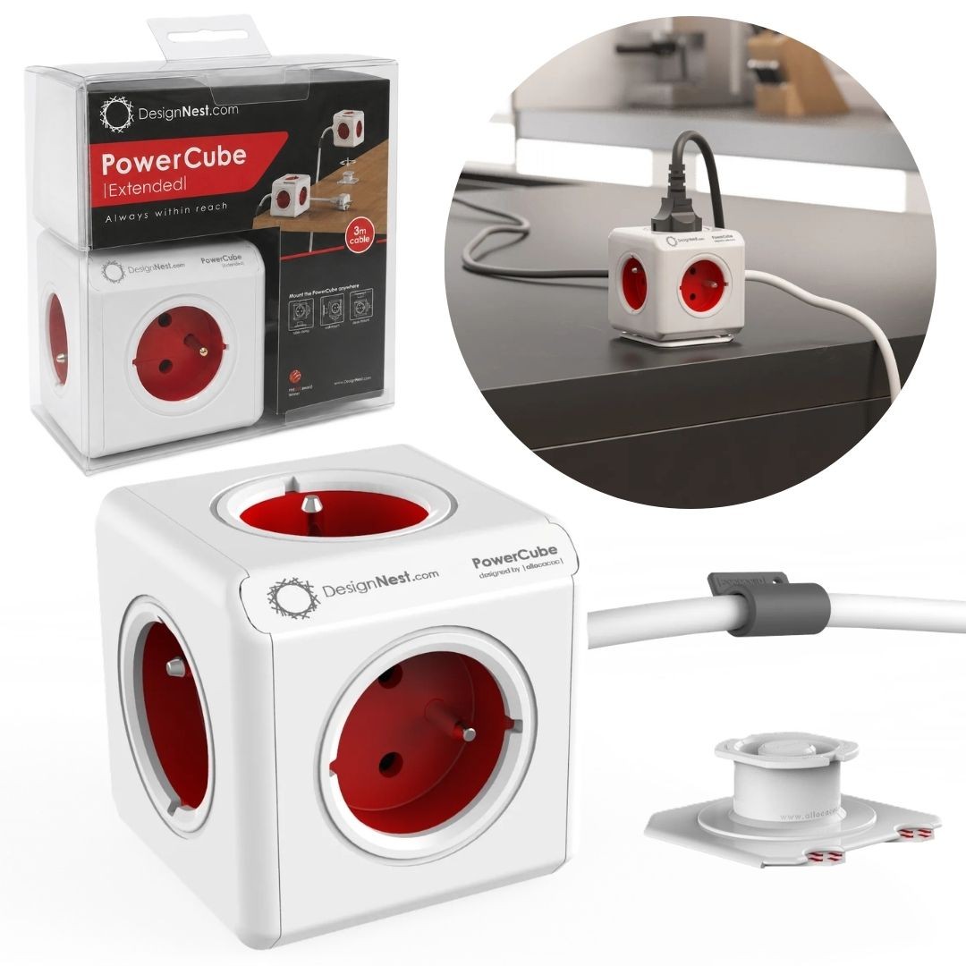 Verlängerungskabel Steckdosenleiste Allocacoc PowerCube 5 Steckdosen 3m