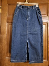 Calvin Kline Midi 1990s Denim Skirt Size 4