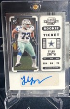 2022 Contenders Optic SILVER Dallas Cowboys TYLER SMITH Autograph AUTO Rookie RC