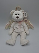 Ty Beanie Babies Halo The Angel Bear Brown Nose 1998 Iridescent Wings