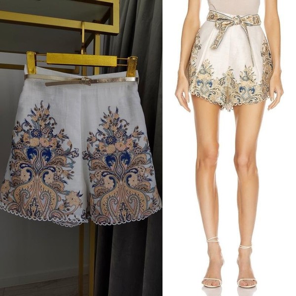 Women Zimmermann Shorts White Cotton S-M