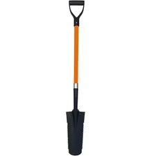 Drain Spade Shovel 48in Fiberglass Handle Metal Teeth Digging Trenching Tool