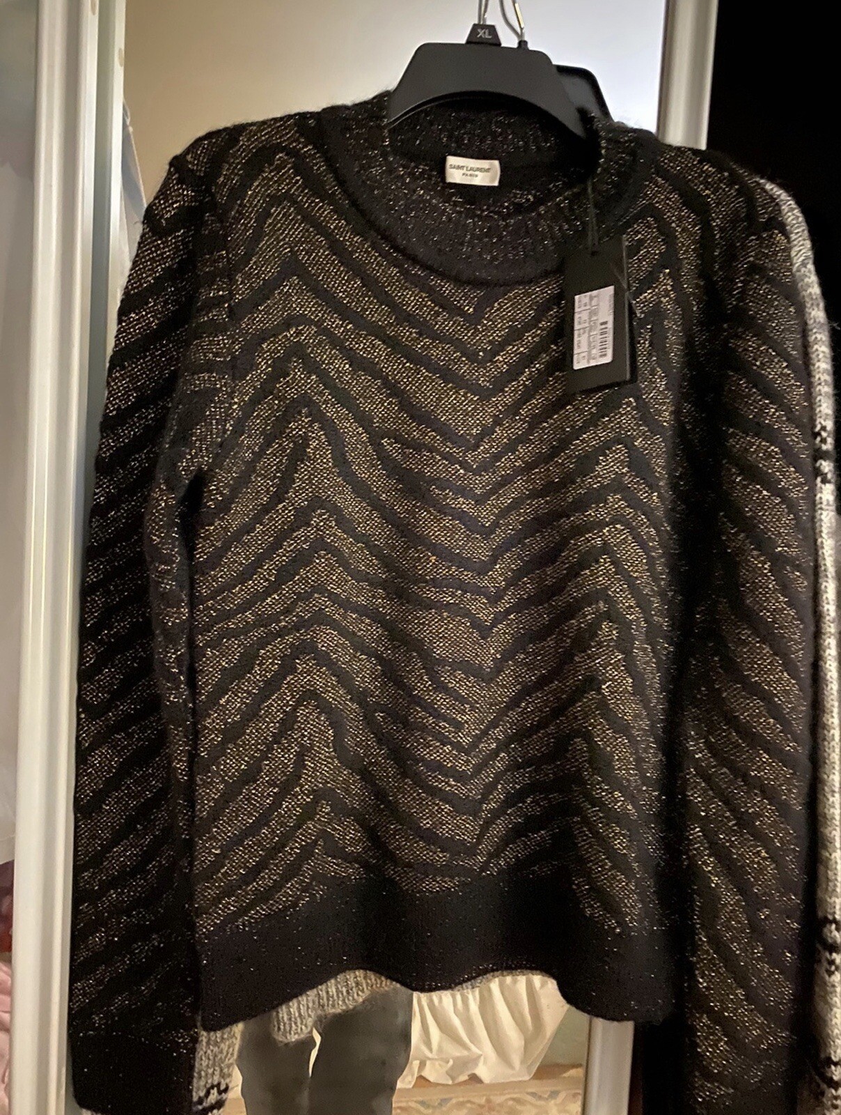 Maglione Uomo Saint Laurent YSL Metallico