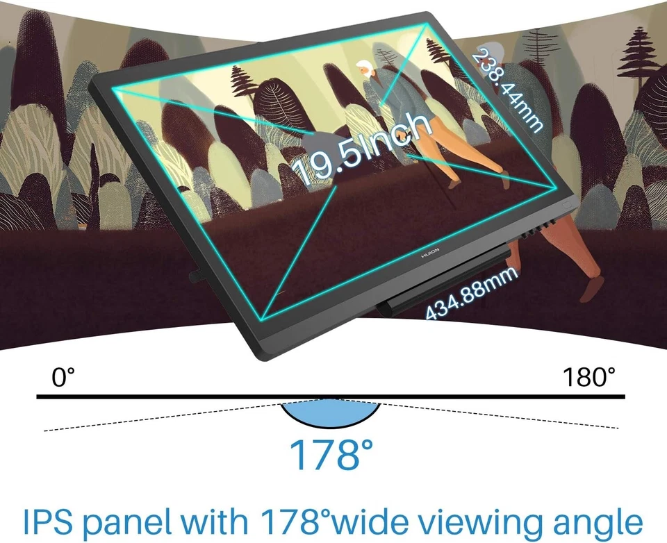 GT-191 Pen Display Graphics Drawing Tablet Monitor with 8192 Levels Pressure - Image 3 of 4