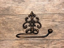 Iron Scroll Toilet Paper Holder, TP Holder bathroom decor, Metal Bath fixture