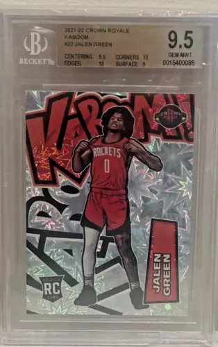 2021-22 Crown Royale Jalen Green Kaboom! Rookie BGS 9.5 SSP