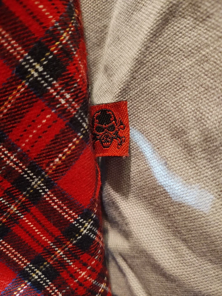 Vestido para mujer vintage TRIPP NYC Y2K rojo tartán a cuadros halter lolita XS tema candente Foto 3 de 4