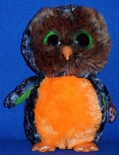 TY BEANIE BOOS - MIDNIGHT the 9" HALLOWEEN OWL - MINT with MINT TAG