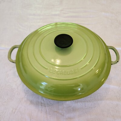 RARE VINTAGE Le Creuset 30 Cast Iron Dutch Oven and 26 Grill Pan