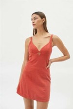Urban Outfitters Why Not Seersucker Mini Dress size S sleeveless 