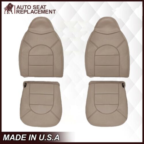 1998 1999 Ford F250 F350 Lariat Leather Replacement Seat Cover in prairie Tan - Picture 1 of 24