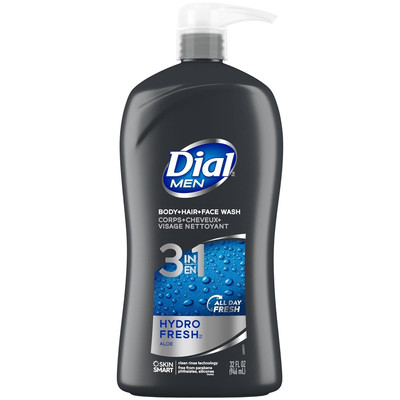 Dial Men 3In1 Body, Hair and Face Wash, 3 Scent, 32 Fl Oz (Pack of 1)...