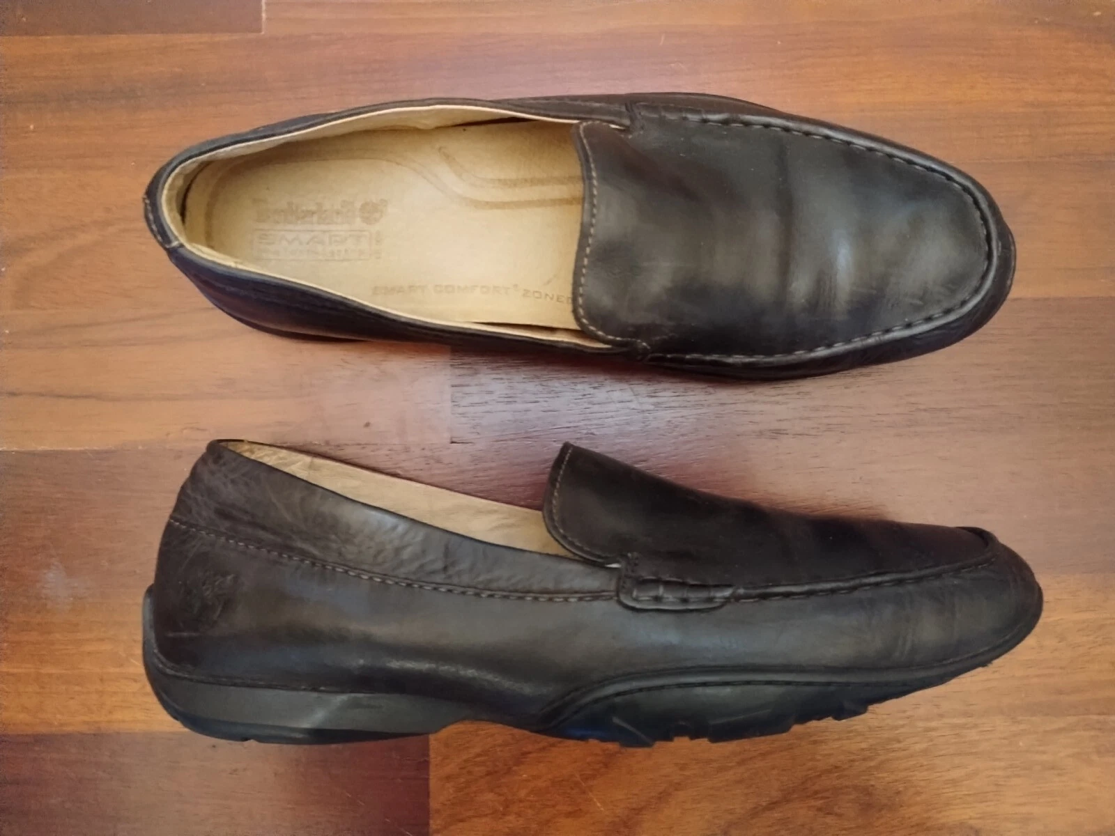 Scarpe mocassini TIMBERLAND uomo eleganti comodi NERI in pelle 70563 taglia 12M