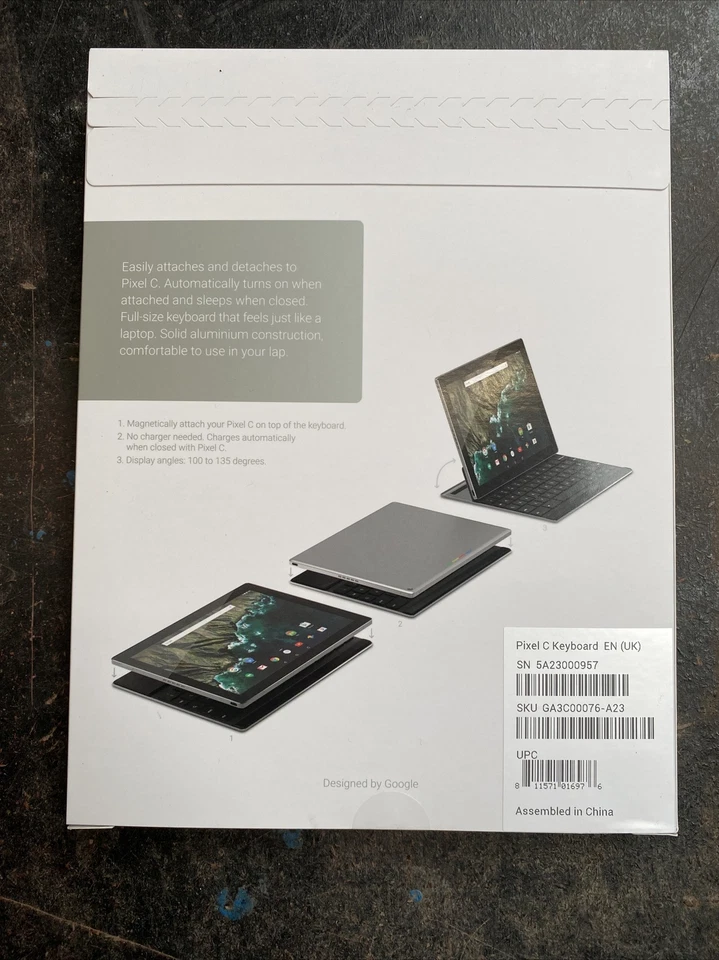 Google Pixel C Keyboard - Bluetooth -British English Layout Qwerty Black! - Image 3 of 4