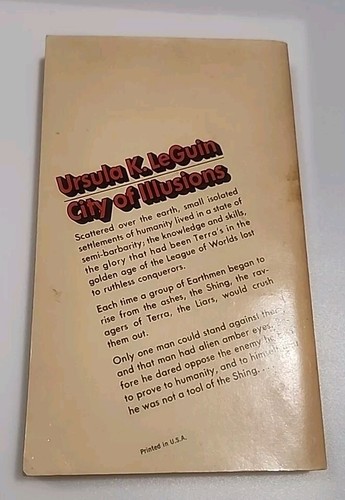 City of Illusions by Ursula K LeGuin 1st Ed 1967 Ace - Picture 2 of 4