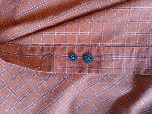90s Dockers Mens Button Down LS Oxford Shirt, Large, Burnt Orange, pre-owned - Picture 7 of 12