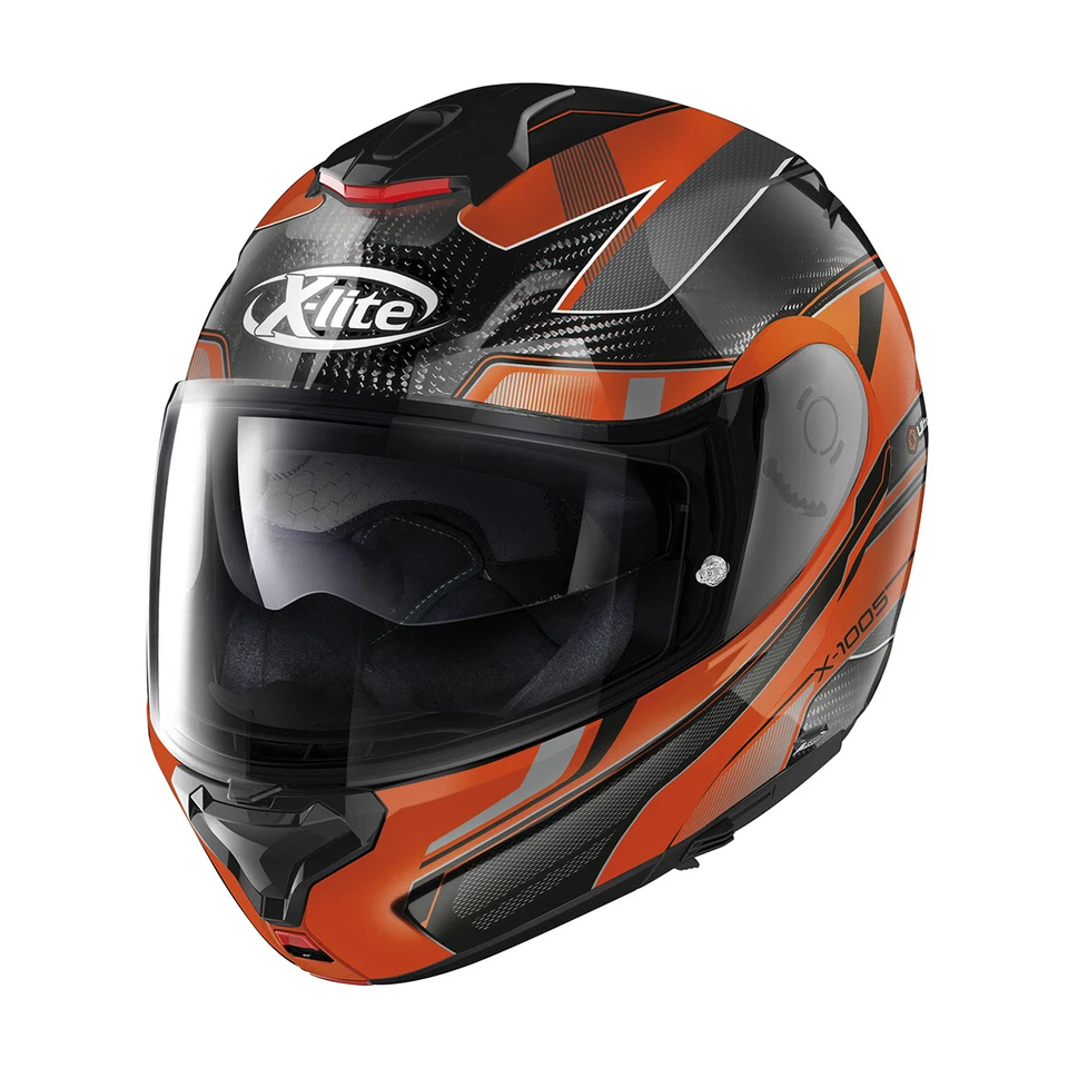 Nolan X-Lite X-1005 U. Carbon Powertrain Helm (schwarz/carbon/orange) Gr: M (57) - Bild 1 von 1