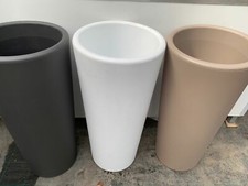 Vaso Cache-pot Veca Clou Rotondo Alto 85 cm- con Cache Pot removibile vaso alto 