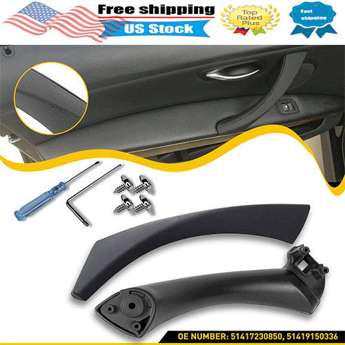 2PCS Interior Door Handle Panel Pull Cover Trim For BMW E90/E91/E92