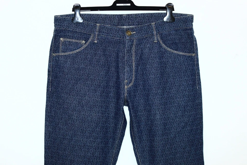 Pantalones de mezclilla Zilli Luxury monograma algodón y seda índigo Foto 3 de 4