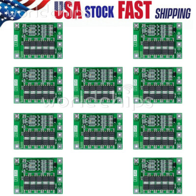 1-10Piece 3S 40A Balance/Enhanced 18650 Lithium Battery BMS Protection Board US