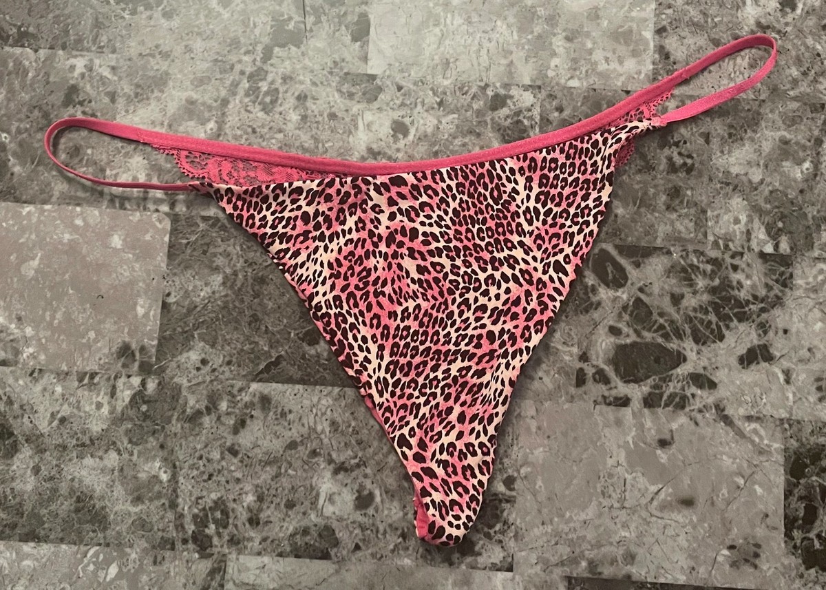 NWT VICTORIA'S SECRET S PINK LEOPARD SMOOTH LACE VINTAGE RARE V