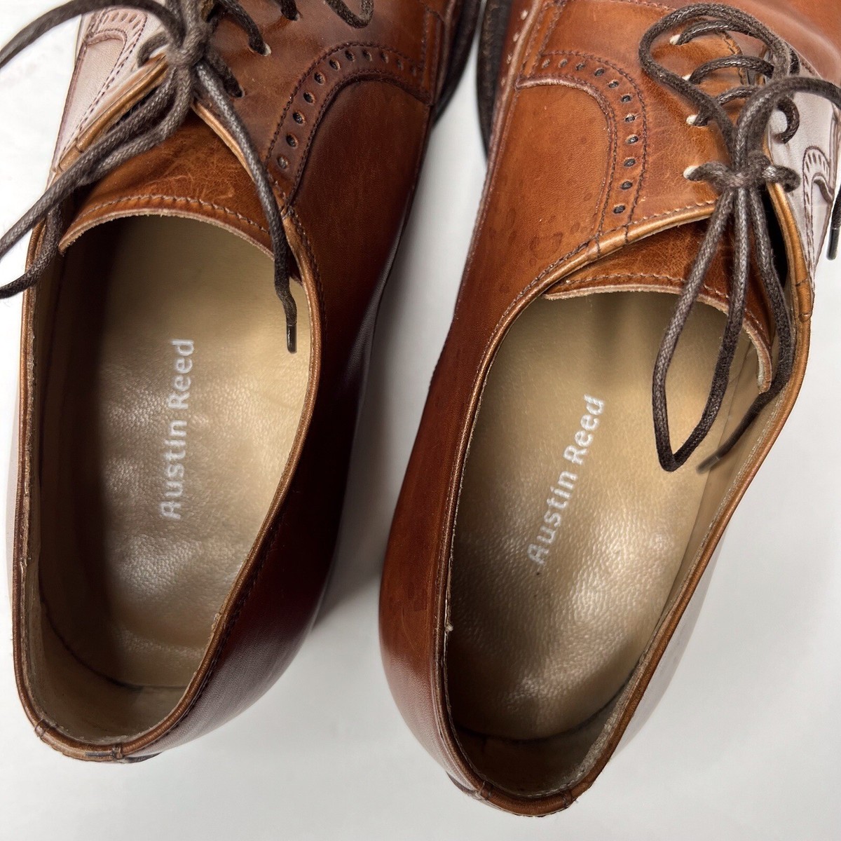 Vintage Austin Reed Lucca Full Brogue Wingtip Derby Dress 