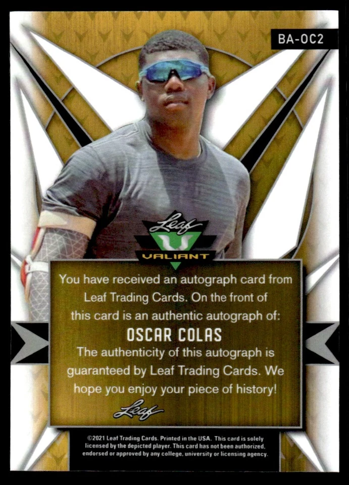 2021 LEAF VALIANT AUTO RC GREEN Oscar Colas Auto #BA-OC2 - Image 2 of 2