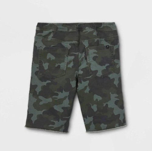 Art Class Boys Camo Pull-on Camouflage Green Drawstring Elastic Jean Shorts - XS - Picture 3 of 3