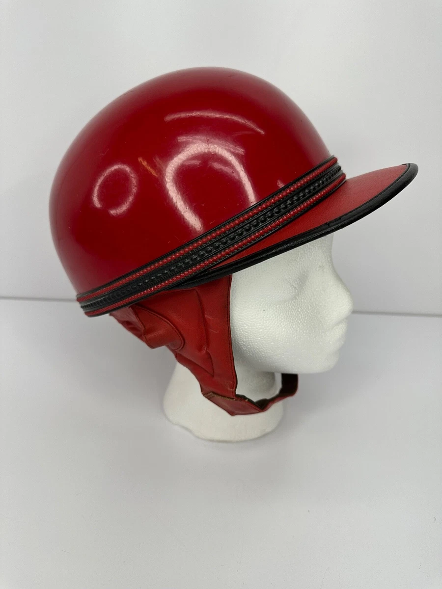 Vintage AGV Valenza Red Scooter Moped Motorcycle Helmet Made in