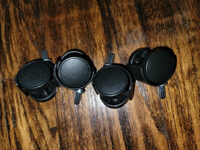 Small Furniture Casters, Dual Wheels 1¼'' Diameter Set of 4
