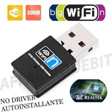 chiavetta pennetta wifi antenna wireless usb pc windows realtek internet 300Mbps
