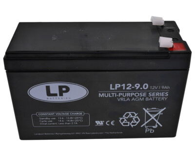 Batterie LANDPORT LP12-7 T1 VDS 151x65x94mm 12V 7Ah Stand-By Akku Alarm System