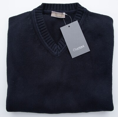 Cruciani スキッパー ネイビー クルチアーニ スキッパー半袖ニット